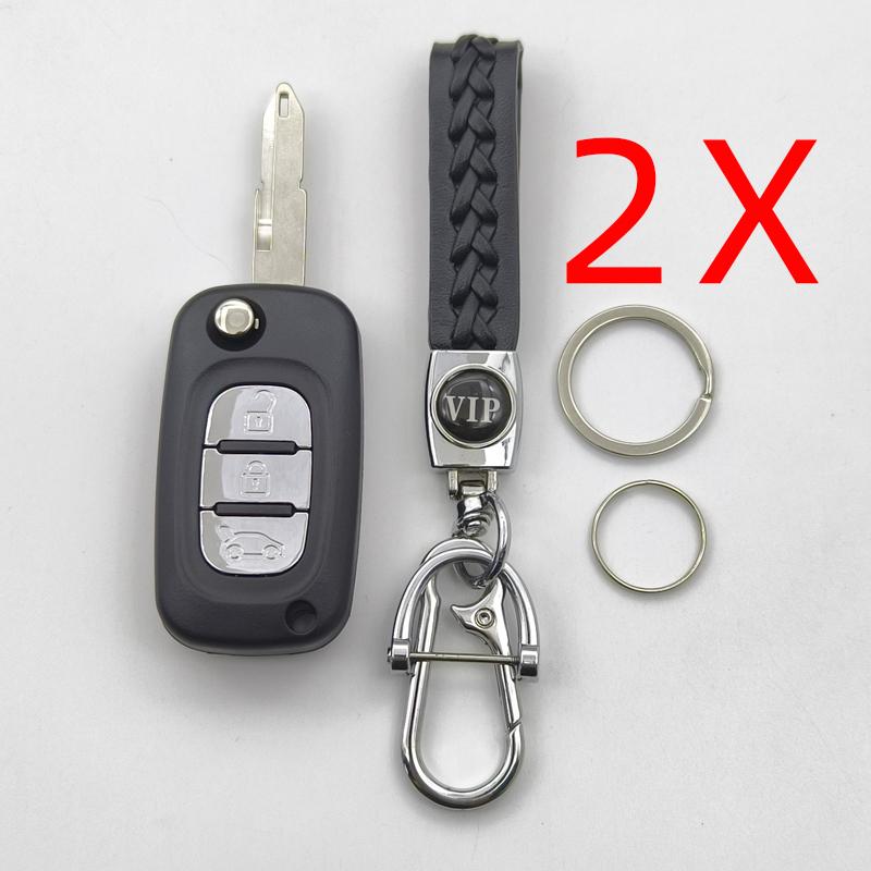 Cocolockey Для Renault Megane 3 Modus Clio3 Kangoo Twingo 2 3-кнопочный Складной Раскладной Брелок-Пульт Корпус Чехол Замена 206 Лезвие