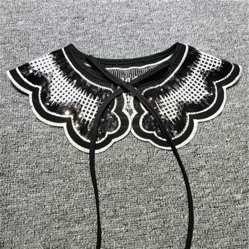 Fashion Sequins Beaded Plastic Masonry Lace Collar DIY Women's Clothing Corsage One-piece Skirt Shopping Trip Wild Decoration