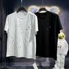 Men's Luxury Rhinestone Wing Tee - Spring/Summer, Short-Sleeve, Statement Fashion, Wide Round Neck.