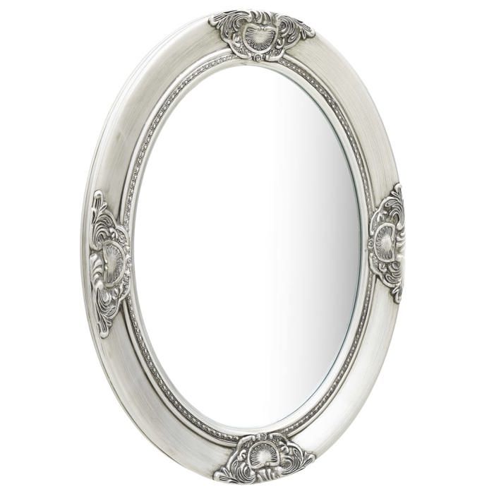 VidaXL Wall Mirror Baroque Style 50x70 Cm Silver 320354