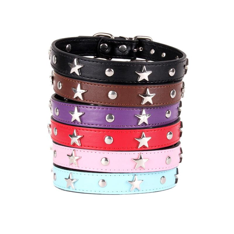 Прочный регулируемый полиуретановый ошейник для собак, декорированный металлом