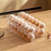 Automatic Rolling Egg Storage Rack Large Capacity Transparent Design Refrigerator Egg Organizer Storage Dispenser