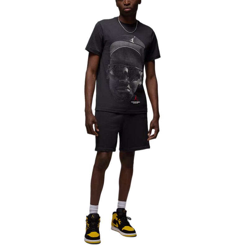 Футболка Air Jordan MJ Core Blank Diamond 45 Черный меланж Мужские топы IF2950-045