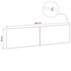 Wall Mounted Headboard BREDA Reclaimed Wood Engineered Wood