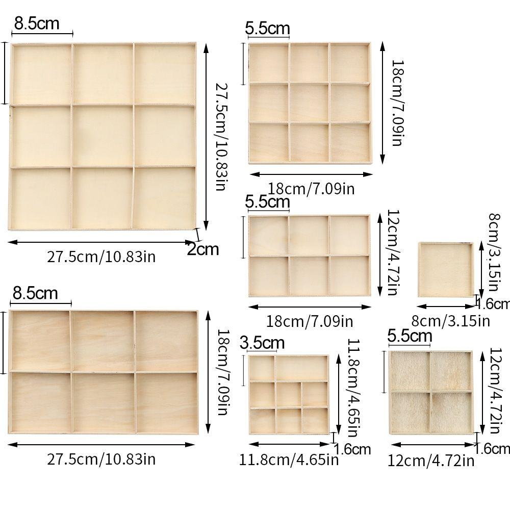 Палета Разделенный Ящик Настольный Органайзер Хранение Деревянная Коробка Кашпо Деревянный Поддон Держатель для Бонсай