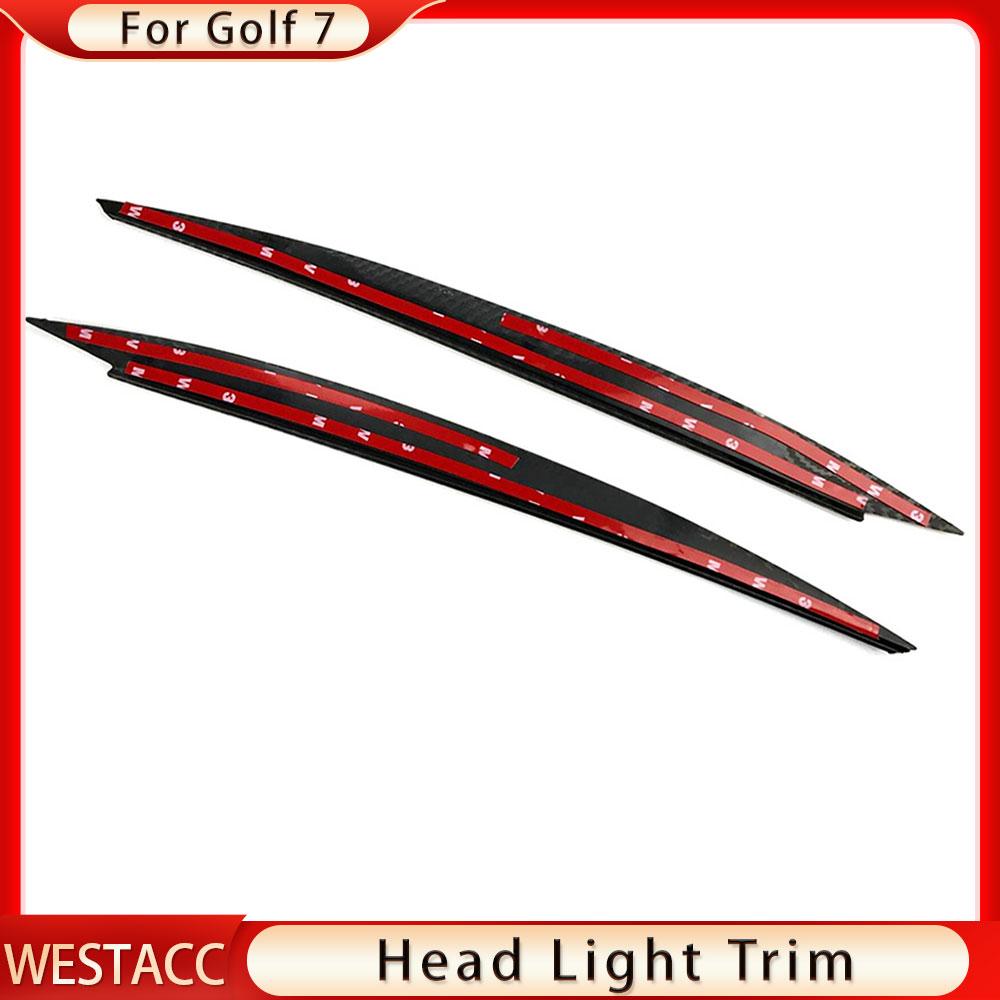 2 шт., накладка на фару автомобиля, наклейка для Volkswagen VW GOLF 7 MK 7 GTI, головной светильник, лампа для украшения бровей
