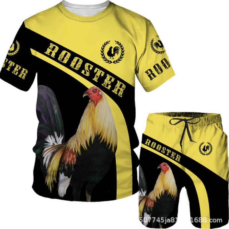 Муж. Шорты Футболка Набор Инвентарь Графика Оптическая иллюзия Одежда Одежда На открытом воздухе Повседневные С короткими рукавами 2 предмета Дизайнер На каждый день