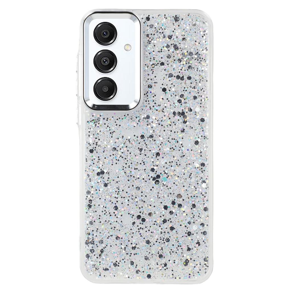 For Samsung Galaxy A55 5G Case Epoxy Design Electroplating Soft TPU Phone Back Cover Large Lens Cutout
