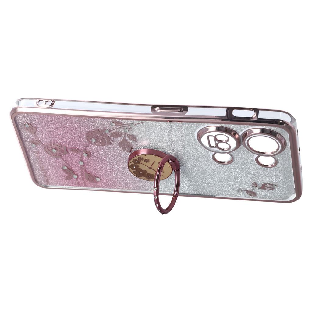 KADEM Чехол для OnePlus Ace 2V/Nord 3 5G с кольцом-подставкой, ТПУ, цветочный, градиентный, с блестками