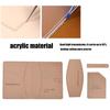 Leather Template Set Transparent Acrylic DIY Hand Made Notebook Cover Craft Tool