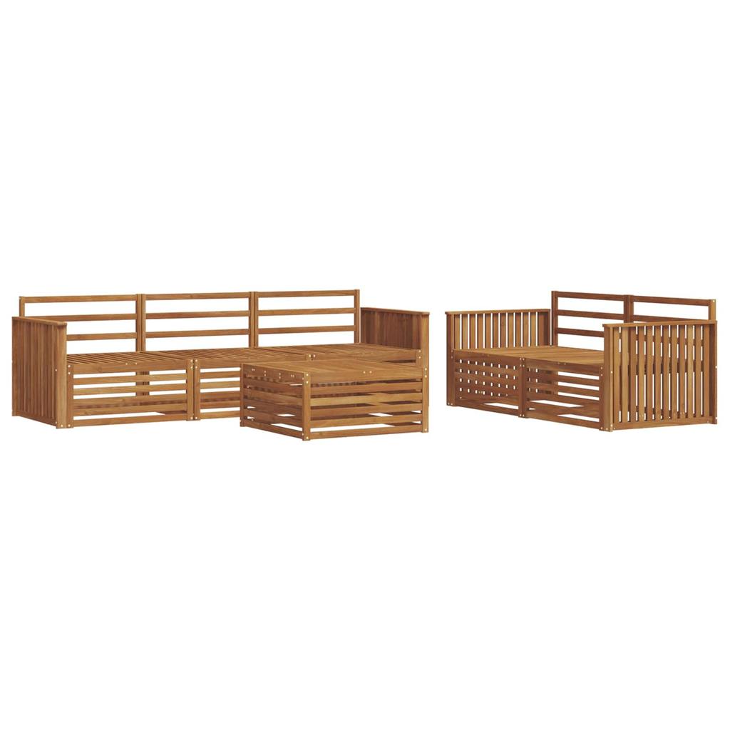 Outdoor Sofa Set 6 pcs Natural Solid Acacia Wood