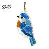 Bird Window Hanging Sea Glass Suncatcher Ornament, Handmade Animal Ocean Acrylic Pendants, Sunlight Reflector Ornament DIY Summer Decor, Valentine's