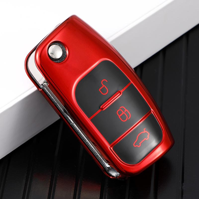 Чехол для ключей из ТПУ для Ford Fiesta Focus 2 Ecosport Kuga Escape Falcon B-Max C-Max Eco Sport Galaxy Key Bag Shell Holder