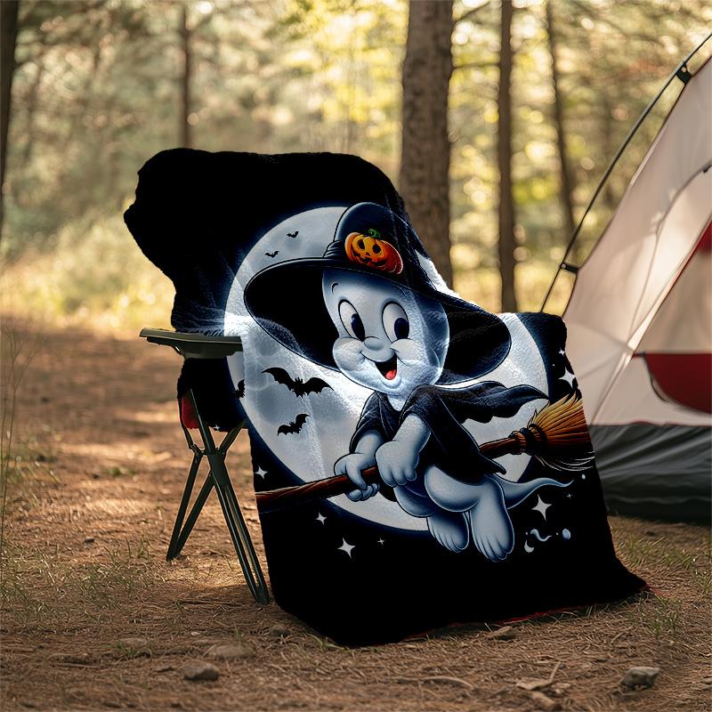 1pc Casper2 Theme Blanket - Digital Print, Polyester, Cozy for All Seasons, Perfect for Outdoor, and Travel