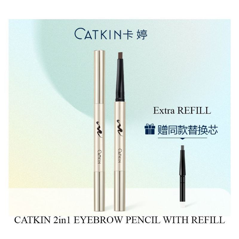 CATKIN - Карандаш для бровей 2 в 1 со сменным стержнем