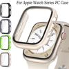 Чехол для ПК + Закаленное защитное стекло для Apple Watch Ultra 3-1 11 10 46/42 мм Интегрированный жесткий чехол iWatch 9 8 7 6 5 4 SE 45мм 44мм