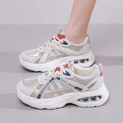 CRLAYDK женские кроссовки на воздушной подушке с массивной платформой, модные кроссовки для увеличения роста, прогулочные туфли для папы, сетчатые повседневные спортивные кроссовки