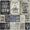 Coffee Metal Tin Sign Vintage Menu Metal Signs Funny Metal Plaque Decorative Plate Home Bar Cafe Wall Industrial Decor