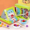 Montessori Children's Early Education Cartoon Clip Beads Feeding Game Parent-Child Interaction Baby Clip Chopsticks Training Educational Toys