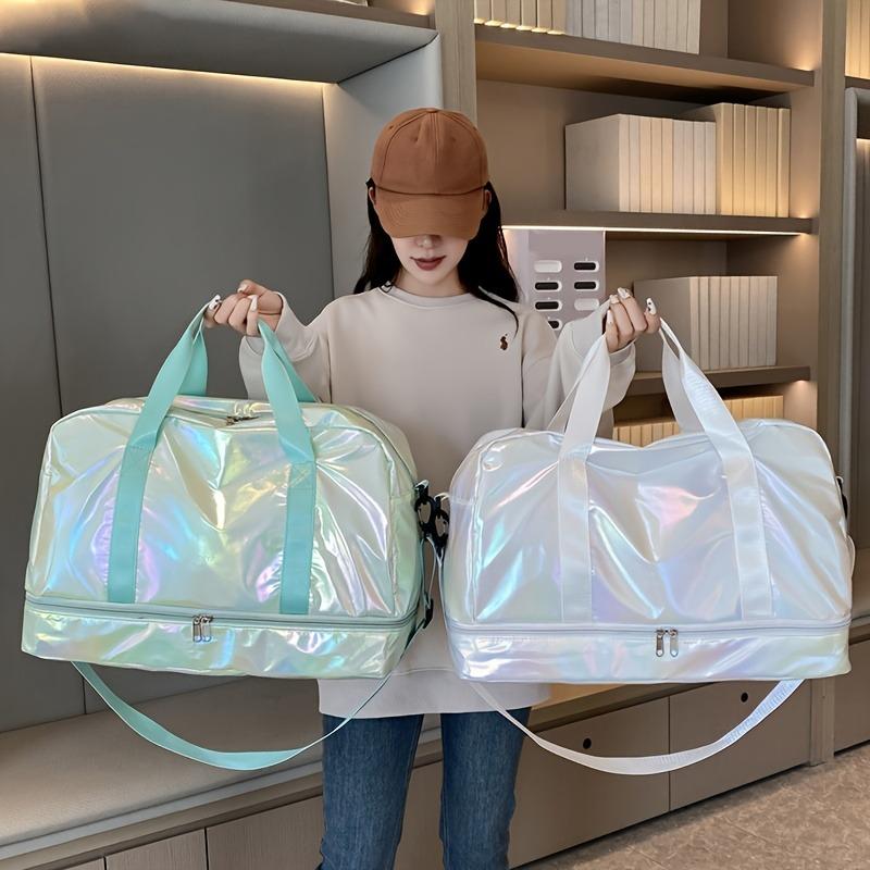 Многофункциональная дорожная сумка-даффл большой вместимости, легкая нейлоновая сумка-тоут для выходных для спортзала, спорта, поездок на ночь