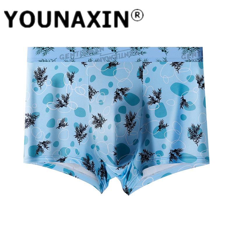 Мужское нижнее белье большого размера, трусы-боксеры Ice Silk, дышащее нижнее белье для подростков, шорты, спортивное нижнее белье L XL 2XL 3XL 4XL 5XL