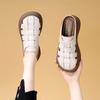 Модные тапочки Женские Летние Закрытый носок Роскошные Шлепанцы Ажурные Каблуки Обувь Лоферы Большой размер Дизайнерские Римские Сандалии Модные Лоферы Обувь