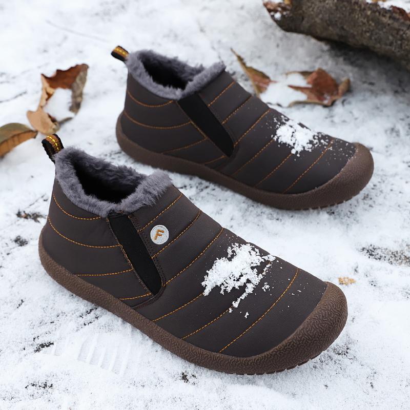 Men's Shoes Winter Cold Proof Warm Cotton Shoes Flat Bottom Outdoor Anti Slip Work Casual Sports Couple Snow Boots Large Size