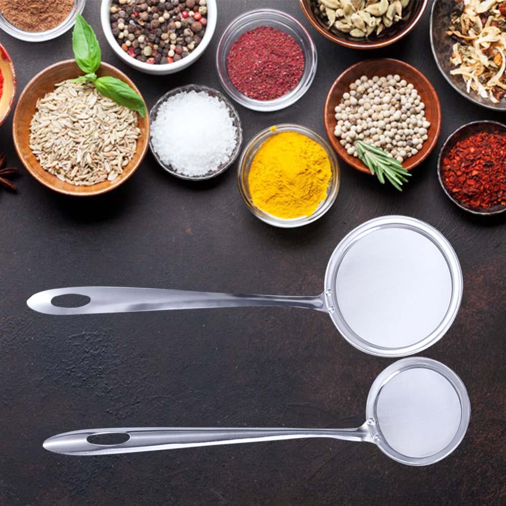 Fine Mesh Sifting Cooking Tool Kitchen Gadget Kitchen Filter Spoon Strainer Oil Skimmer Colander