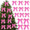 12Pcs Colorful Velvet Christmas Bows Bowknot Xmas Tree Pendant Ornaments DIY Christmas New Year Party Decor Supplies Navidad