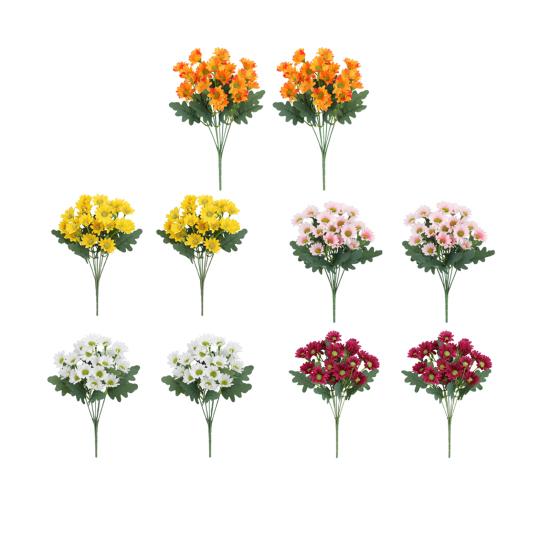 1/5/10/20/25 шт. Искусственный цветок 7 вилок Устойчивый к УФ-лучам Искусственный цветок Дом