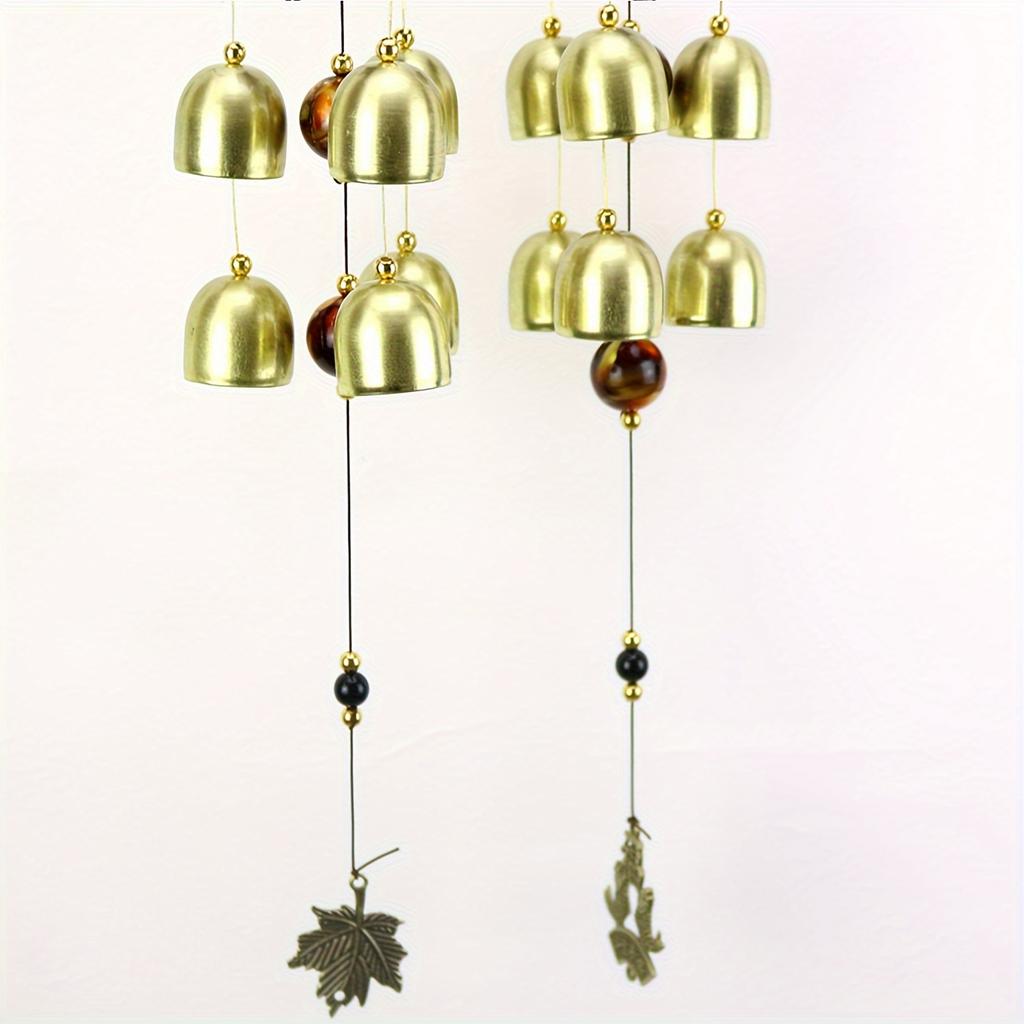 Латунные колокольчики ручной работы, глубокий тон, сочувственный подарок для женщин, 1 шт., дверной звон, патио, садовый декор, колокольчики