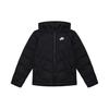 Куртка с капюшоном и молнией с принтом логотипа, детские куртки, черная DX1264-013