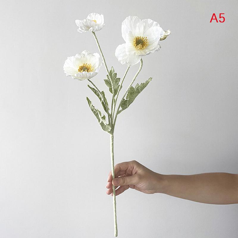 Высококачественные красивые искусственные цветы мака из шелка для дома