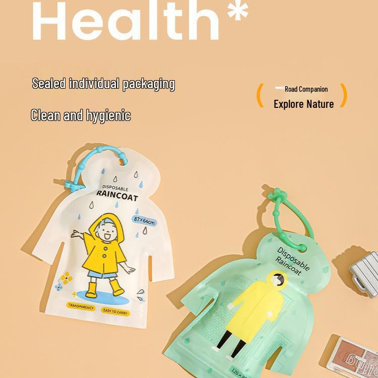 Одноразовый дождевик на все тело для детей младшего школьного возраста - для мальчиков и девочек