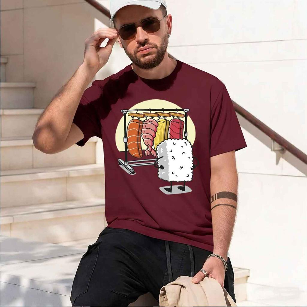 Sushi Wardrobe T Shirt Unisex Unisex Funny High Quality Tshirt Graphic T Shirts Loose Shortsleeve Pritned Tshirt Unisex Tops 2026 New