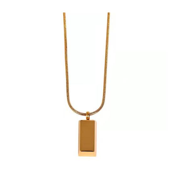 Ожерелье с подвеской в виде бара для мужчин, геометрическая палочка, ожерелье с подвеской в виде бара, простое ювелирное украшение в подарок для парня или мужа