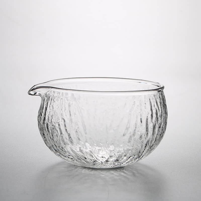 Heat-resistant Glass Matcha Bowl, Clear, Approximately 12.3cm X 7.2cm High, Perfect for Tea Ceremony, Tea Ceremonies, Practice, or As a Gift.