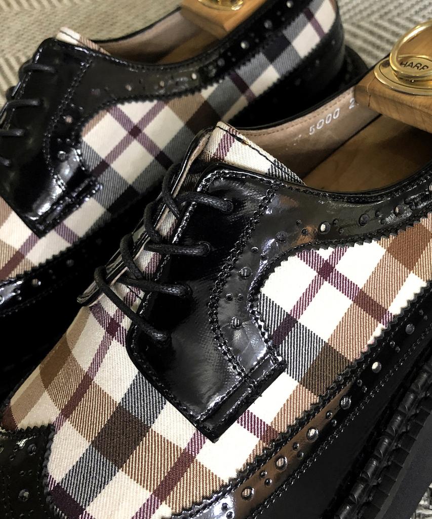 Joenshoe Heymarken Classic Check 5Cm Oversole Wingtip Black