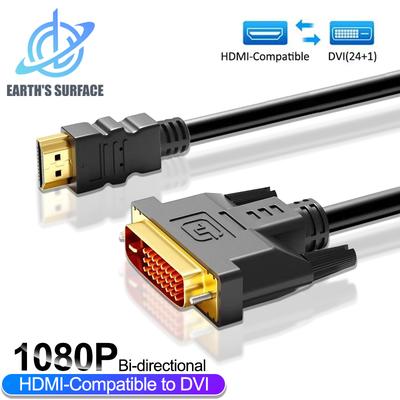 Кабель-конвертер HDMI-совместимый в DVI 1080P Двунаправленные кабели-адаптеры DVI в HDMI-совместимый для ПК ТВ-приставки PS4 DVD-проектора