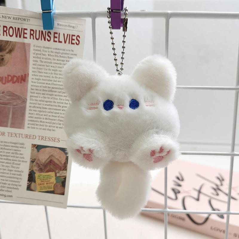 Плюшевый брелок в виде длиннохвостого кота Squeak, милый мягкий брелок в виде кота, украшения на сумку, брелок в виде плюшевой куклы Kawaii Cat