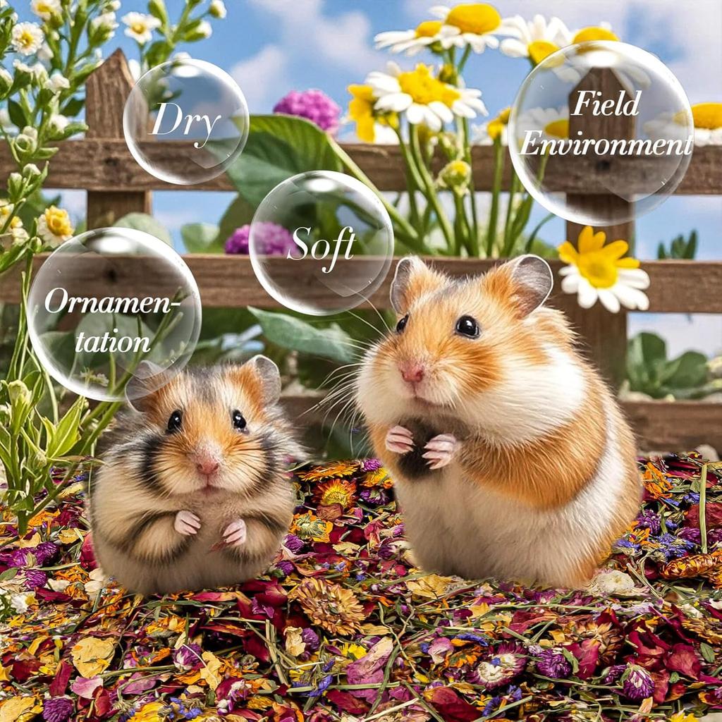 150G Hamster Bedding - Hamster Flowers & Herbs Hamster Bedding Dwarf Hamster Bedding Gerbil Bedding Robo Hamster Bedding Katy Hamster Bedding Hamster