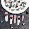10Pcs Nail Charms Bat Love Dark Style Wings Luxury Jewelry Alloy Sturdy Nail Art