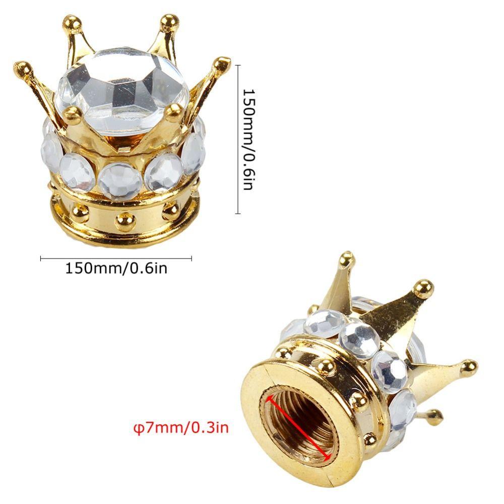 4 шт. корона с бриллиантами автомобильные колпачки для клапанов шин чехлы для автомобильных мотоциклов велосипедов воздушные чехлы авто герметичные стержни
