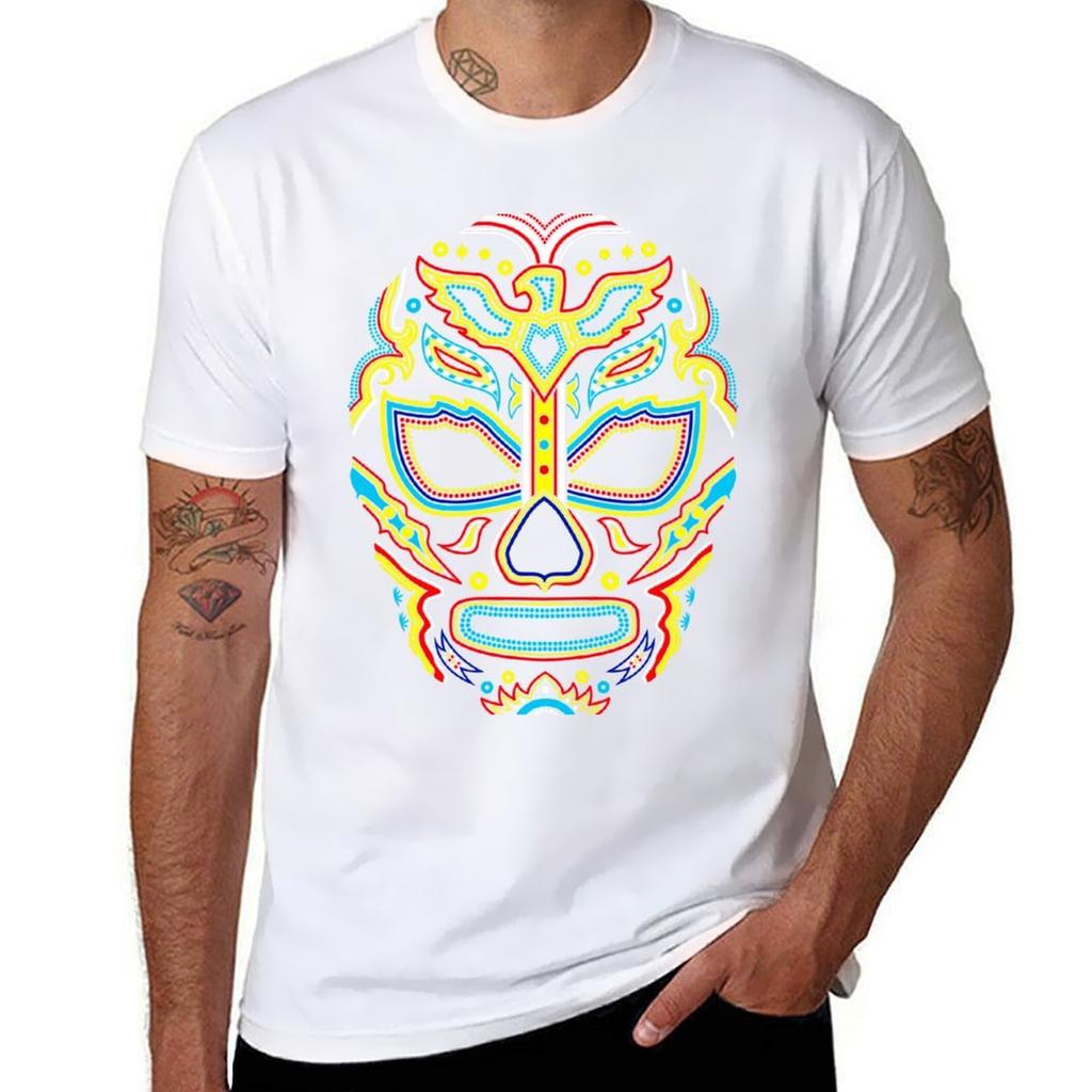 Mexican Wrestler Wrestling Mask Tshirt Breathable Lightweight Summer Top