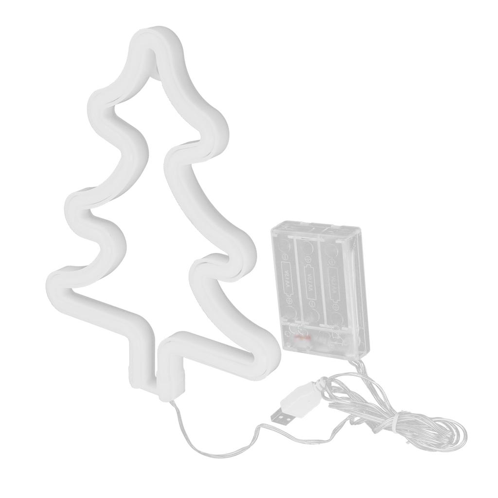 Современная неоновая елка Светодиодная неоновая вывеска Спальня Спальня Украшение для рождественской вечеринки