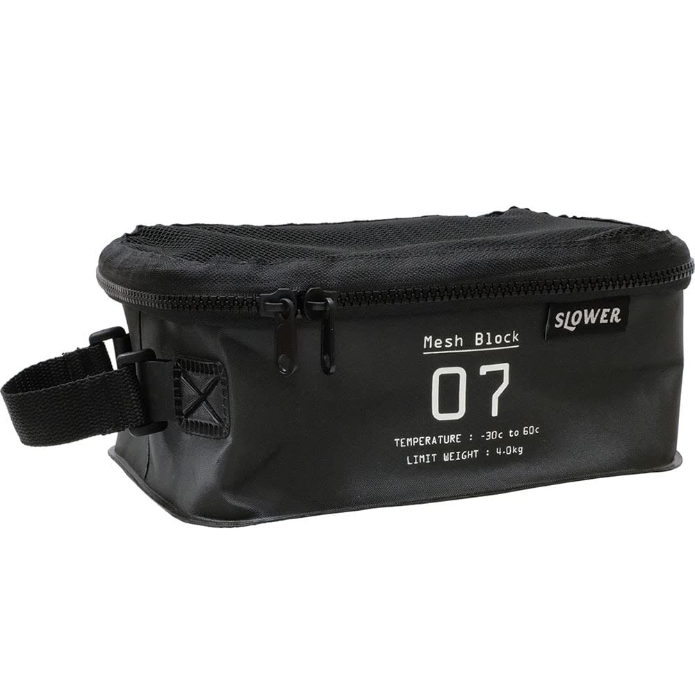 SLOWER Открытый ящик для хранения вещей складной водонепроницаемый чехол черный размер S HANG STOCK MESH BLOCK SLW276