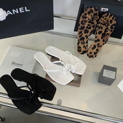 Модные резиновые шлепанцы, плоская обувь, женские тапочки, низкие летние клоги, женские с бантом-бабочкой, пантофли, гавайские, мягкие пляжные, 2025, Sli