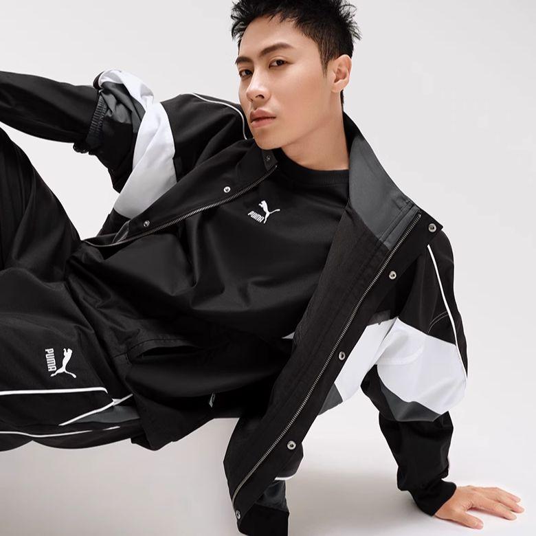 Puma Ss23 Archive Series Archive Pack Color Block Stand Collar Zip Retro Sports Jacket Unisex Jacket Black 622783-01