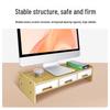 Bamboo Wood Monitor Riser with 3 Drawers