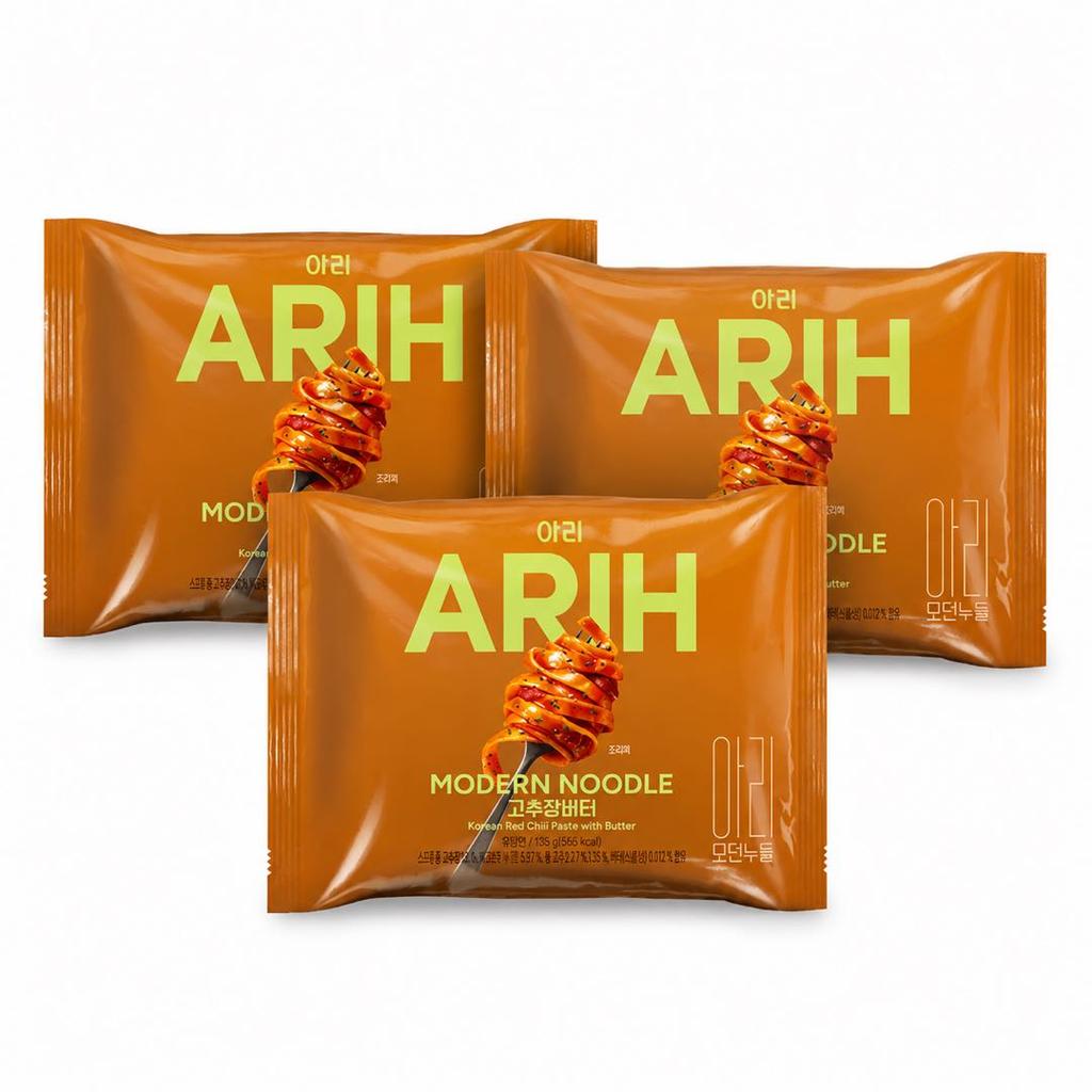 Коллаборация BTS ARIH Лапша современного вкуса, Смешанная и обжаренная лапша 130г 1 упаковка